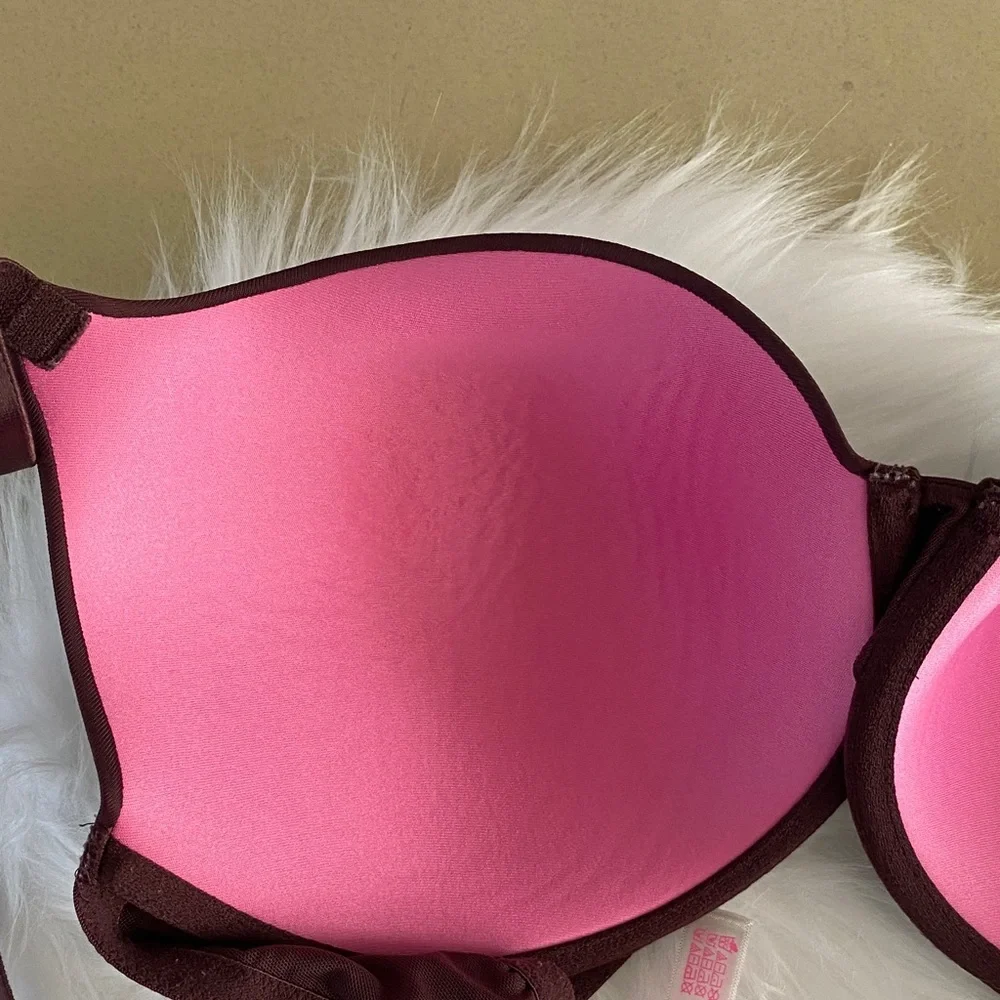 Pink Victoria secrets everywhere T-shirt bra size 36DD color brown